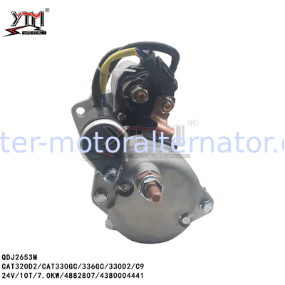 QDJ2653M 24V 10T 7.0KW CAT320D2 CAT330GC 336GC 330D2 C9 STARTER MOTOR 4882807 4380004441 STN5861ML STN5861SK 438000-4441