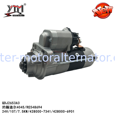 QDJ2653A3 Starter 24V 10T 7.5KW For John Deere 4045 4280007341 4280006901
