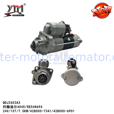 QDJ2653A3 Starter 24V 10T 7.5KW For John Deere 4045 4280007341 4280006901