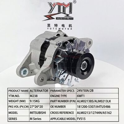 24V 50A 2B Alternator M238 ALM0213BS ALM0213LK 181200-5307 A4TU5486 For Isuzu 6WF1 FV515