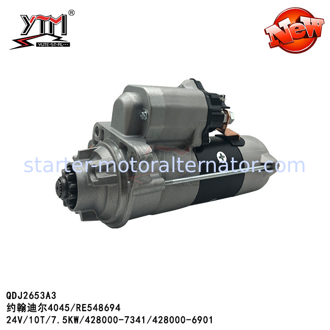QDJ2653A3 Starter 24V 10T 7.5KW For John Deere 4045 4280007341 4280006901