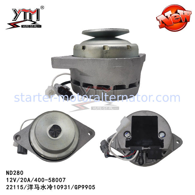 ND280 ALTERNATOR 22115 10931/GP9905/12V/20A/400-58007 for Yanmar water cooling